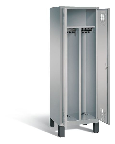 C+P Schwarz-Weiss-Spind Evolo, H1850xB610xT500mm, Farbe: Weißaluminium, 48012-20 S10183