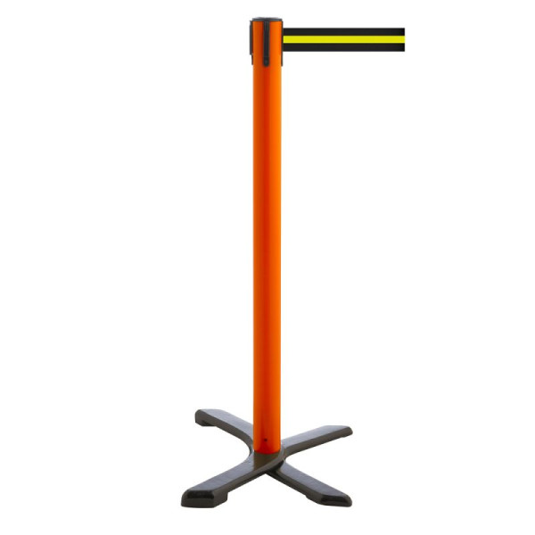 Stein HGS Personenleitsystem -P-Line Compact-, rot, schwarz/gelb/schwarz waagerecht (gestreift), mit Gurtendstück (Standard), 34867-0602