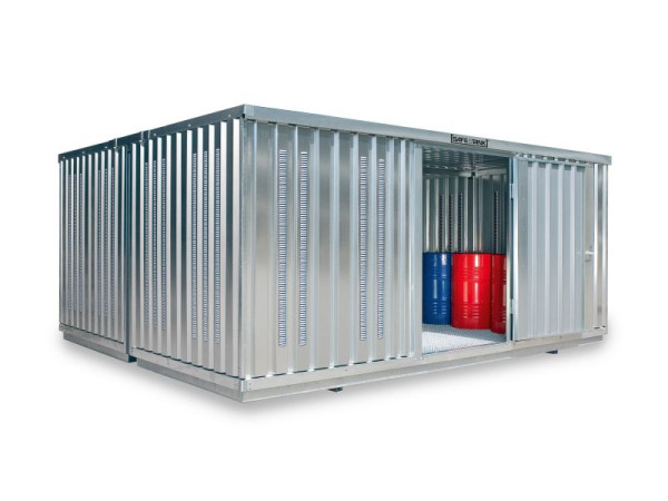 SÄBU SAFE Tank Kombination 4000, PLG, verzinkt, zerlegt, nicht isoliert, 5.080 x 4.340 x 2.300 mm, Einflügeltüre auf der 5 m Seite, F219450101-F911