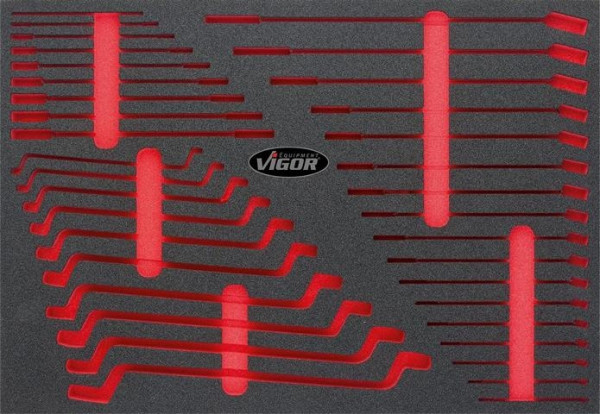 VIGOR 2-Komponenten Weichschaum-Einlagen, Einlagenmaß / Schubladengröße: L (563 x 393 x 35 mm), Verwendung: V6643, V6643-L