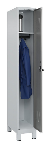 C+P Spind Evolo PLUS, mit Füßen, 1 Abteil, 1950x300x500mm, 7035/0004, Verschluss Drehriegel, Ablageböden 1, 049010-10 S10015