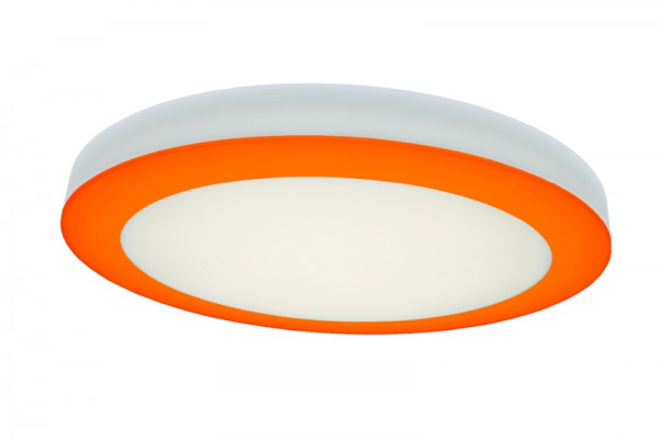 rutec Projekt ASCAR Wand - und Deckenleuchte DALI Durchmesser 620mm, H70mm, 230V, 55W, IP20, 4000K, CRI80 - orange, PBE224