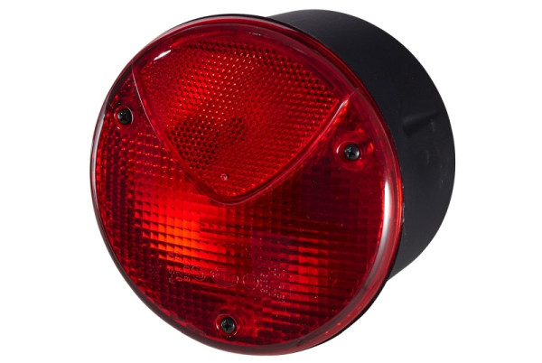 HELLA Heckleuchte - Glühlampe - 12/24V - geschraubt/Anbau - Lichtscheibenfarbe: rot - Stecker: Flachstecker - rechts/links, 2TA 964 169-061