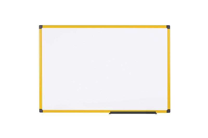 Bi-Office Ultrabrite Magnetisches Whiteboard mit gelbem Rahmen - Industrial - 90x60cm, MA0315177