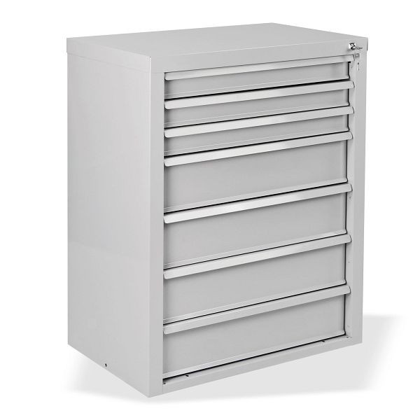ADB Schubladenschrank "MAMMUT" 7 Schubladen/ Maße: BxTxH = 70cm x 43,5 cm x 90cm, Lichtgrau, 24780
