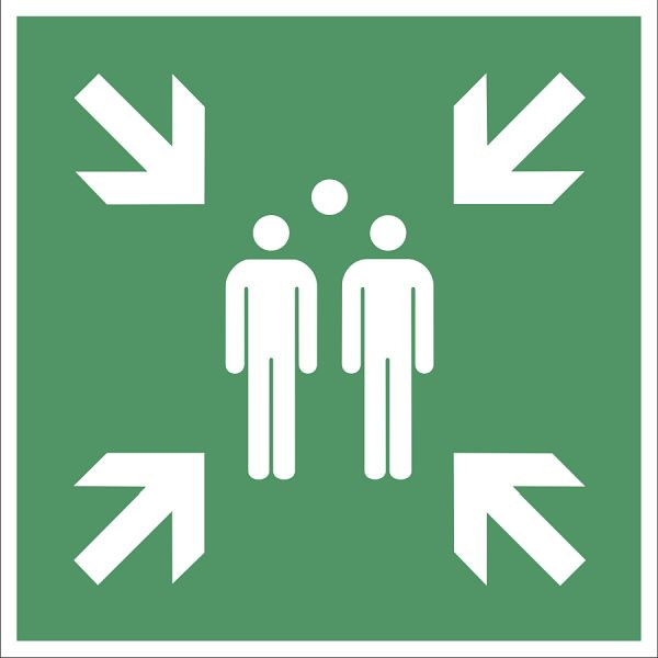 Moedel Sammelstelle, ISO 7010, Aluminium, 600x600 mm, 60686, 4060081026807