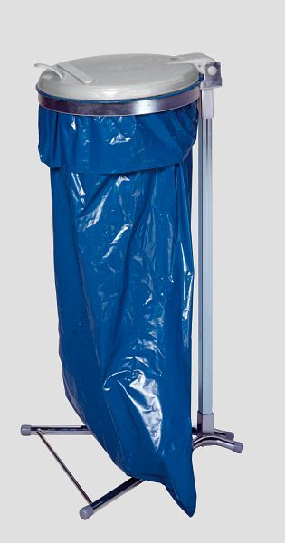 VAR Standard, Abfallsammler verzinkt mit Kunststoff-Deckel silber, 1024