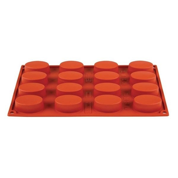 Pavoni Backform Silikon 16 Ovale, GN 1/3, flexible Antihaft-Form, N951