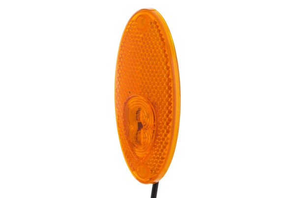 HELLA Seitenmarkierungsleuchte, LED, 12V, geklebt/Anbau, Lichtscheibenfarbe: gelb, LED-Lichtfarbe: gelb, Kabel: 500mm, rechts/links, 2PS 964 295-081