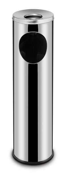 Hendi Mülleimer Standmodell mit Aschenbecher, 15 L, ØxH: 200x700 mm, 691380