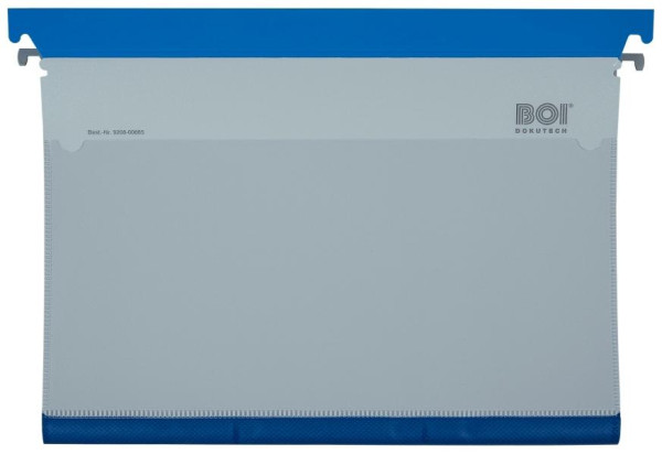BOI Befundmappe, OP DBMK 0-B.2, Schlauchmechanik, blaue Kopfleiste, blaue Planenfolie, 9208-00865