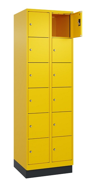 C+P Schließfachschrank Evolo PLUS, mit Sockel, 12 Fächer, 1950x600x500mm, 1023/1, 049020-206 S10022