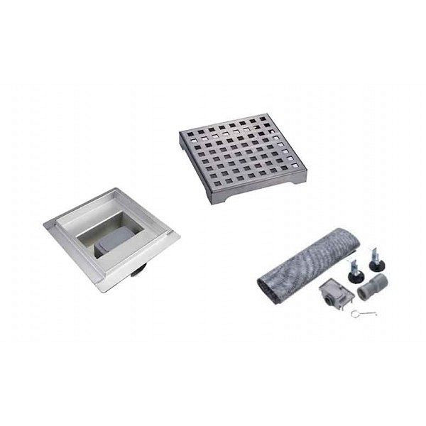 Sanotechnik Bodensiphon - chrom gefärbt, 15 x 15 x 6,7 cm, DTZ15