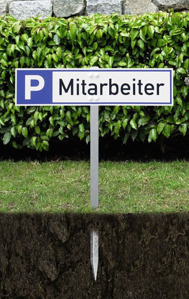 Moedel Stahlspieß zum Einschlagen für Parkplatzreservierer, Stahl verzinkt, 750 mm Höhe, 56983