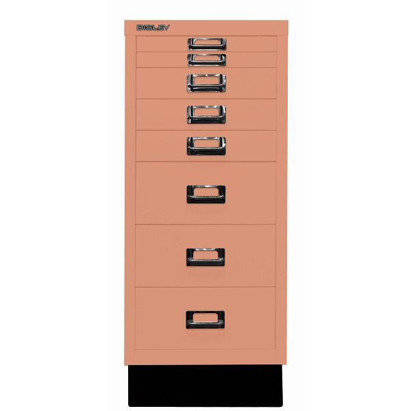 Bisley MultiDrawer™, Inkl. Sockel, DIN A4, 8 Schubladen, 658 coral, L298S658