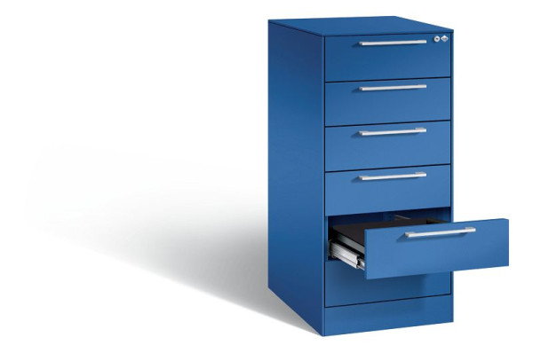 C+P Karteischrank Asisto, H1010xB440xT600mm, Farbe: Enzianblau, Bügelgriff, 146245-622 S10017