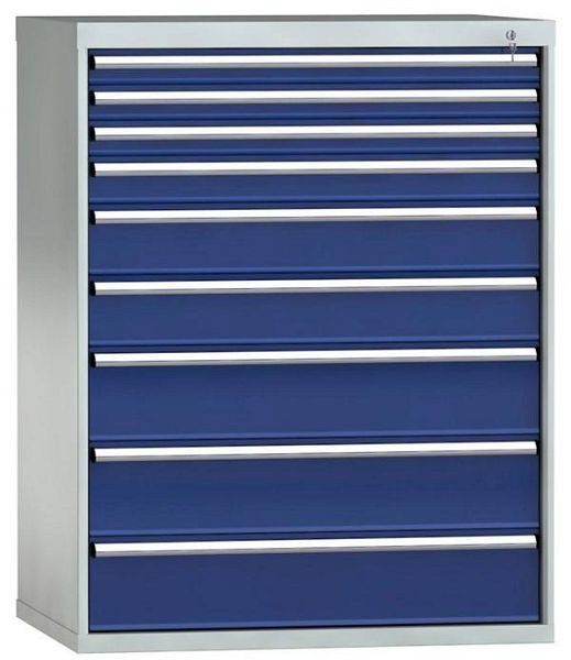 KLW Schubladenschrank 1325 x 1031 x 750 mm H x B x T, Einbaumaß: 1225 mm, Einteilung: 54x36 Einheiten, VU / 200 kg, SJB1325-09UP-001