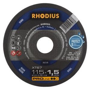 Rhodius PROline XT67 Extradünne Trennscheibe, Durchmesser [mm]: 115, Stärke [mm]: 1.5, Bohrung [mm]: 22.23, VE: 50 Stück, 202378