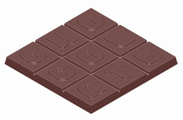 Schneider Schokoladen-Form 275x135 mm, 100x100x8mm, Schokoladentafel rechteckig, 421685