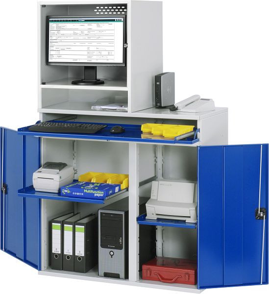 RAU Computer-Schrank - Modell 65, B1100 x T520 x H1060 mm, 07-1100T-M65-MG5.11