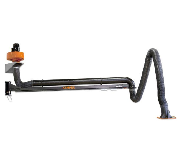 ELMAG Abluftset mit Absaugarm 7m in Schlauchausführung / einteiliger Ausleger, Länge: 7m, Ø 150 mm~ (ohne Filter), 57534