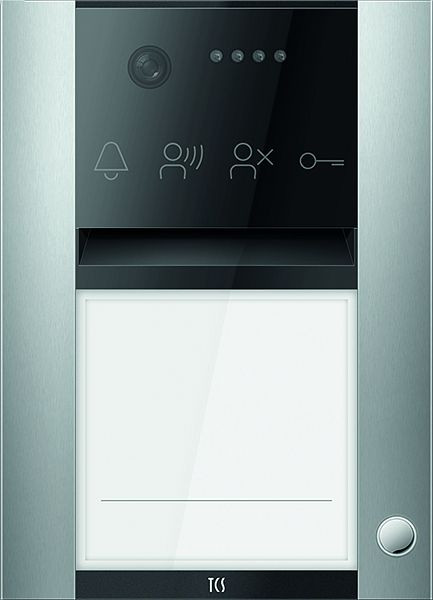 TCS Türkontrollsystem PES PRO Video Außenstation 1T 1 Spalte AP silber, AVA610101-0010