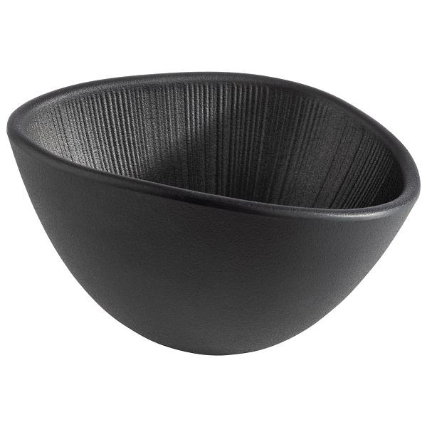 APS Schale -NERO-, 14,5 x 12,5 x 8 cm, Melamin, schwarz, 0,3 Liter, 85092