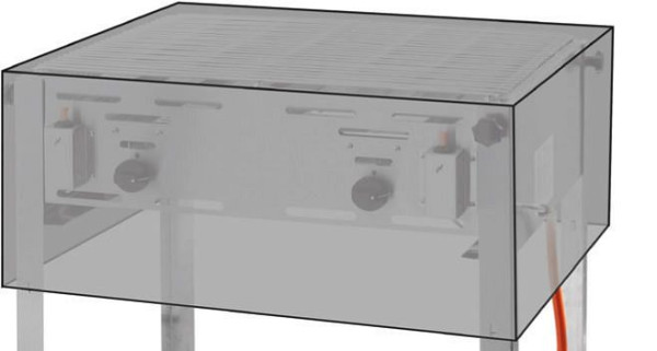 Hendi Schutzhaube für Griller und Terassenheizer, LxBxH: 720x560x360 mm, 144923