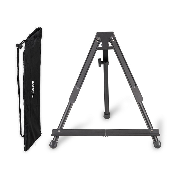 Walimex pro klappbare Tischstaffelei, stabile Staffelei aus Aluminium, Malerstaffelei für Leinwände bis 40 x 60 cm, 1023215