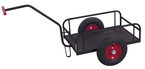 VARIOfit Handwagen ohne Bordwand, Ladefläche: 825 x 535 mm, RAL 7016 anthrazitgrau, Radsatz: Luftbereifung, zu-1291/AG