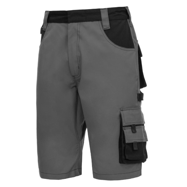 NITRAS MOTION TEX PLUS, Arbeitshose, kurz, grau / schwarz (Farbcode: 1210), Größe: 46, VE: 10 Stück, 7602-46