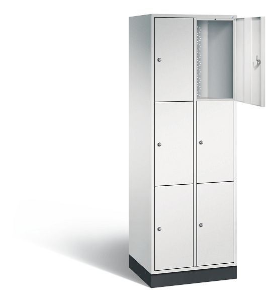 C+P Schließfachschrank Intro, H1950xB620xT490mm, Farbe: Lichtgrau, 8370-201 S10010