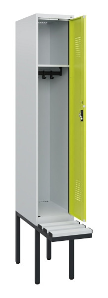 C+P Spind Evolo PLUS, 1 Abteil, 1950x300x815mm, 7035/0024, Zylinderschloss, Material Sitzfläche Kunststoff, 0490405-10 S10096