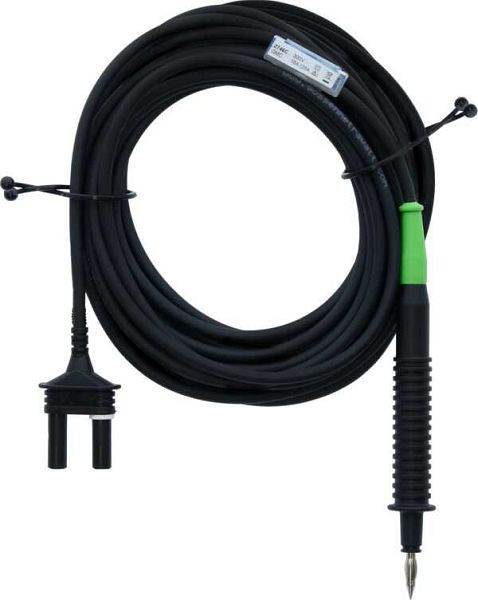 Gossen Metrawatt Sondenleitung mit einer Länge von 5 m, 4 mm Prüfspitze, CAT II 300 V / 25 A (geeignet für Prüfgeräte mit Merkmal "G02"), Z746C