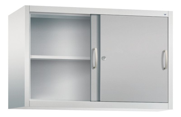 C+P Aufsatzschrank Acurado, H790xB1200xT400mm, Farbe: Lichtgrau / Weißaluminium, Bügelgriff, 2 OH, 2045-00 S10174