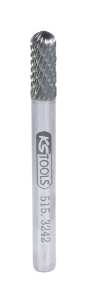 KS Tools HM Walzenrund-Frässtift Form C, 6mm, 515.3242, 4042146256909