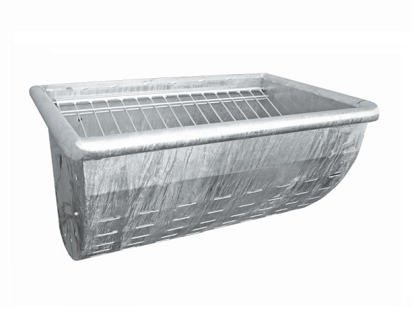 Growi Raufutterraufe, feuerverzinkt, mit Futterspargitter, 1500 mm breit, 10059700