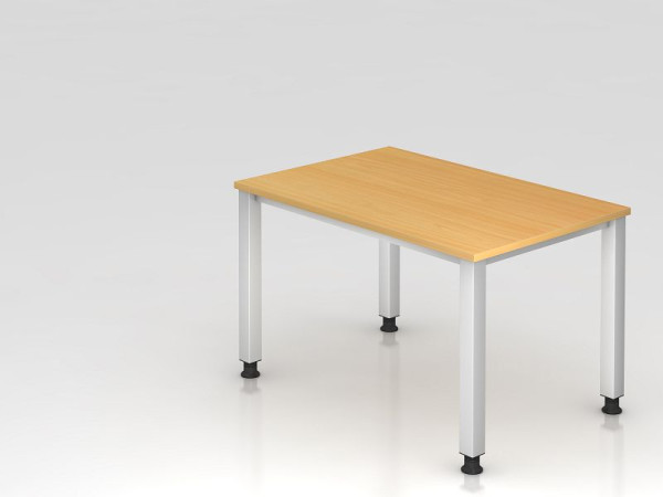 Hammerbacher Schreibtisch 4-Fuß eckig 120x80cm Buche, Rechteckform, VQS12/6/S