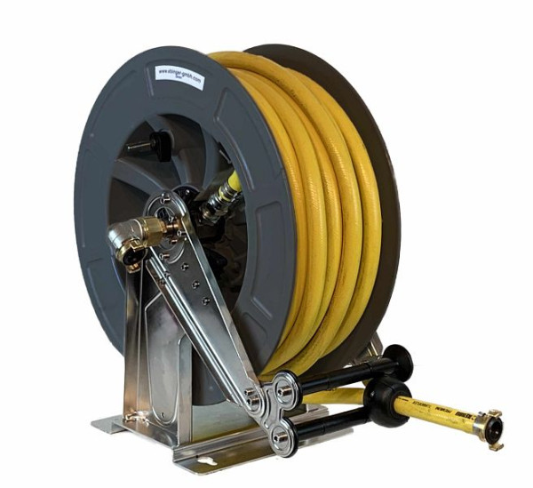 Ebinger Schlauchaufroller OSK 610, Rahmen und Achse in Edelstahl, Trommel ABS, 25 m Schlauch PVC, 3.614.151