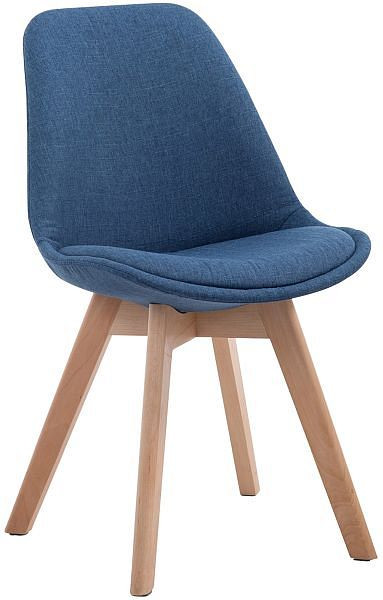 CLP Besucherstuhl Borneo V2 Natura Stoff, blau, 211785210