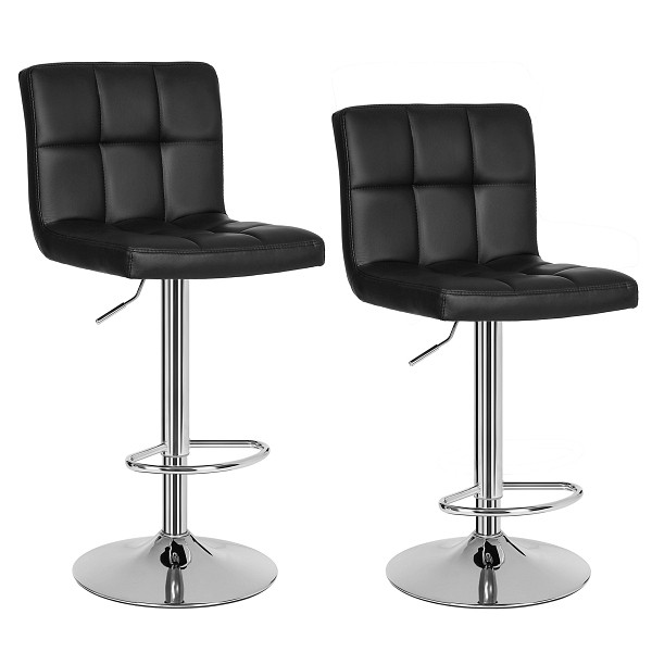 SONGMICS Barstuhl, Tintenschwarz, 46x42x(96,5-118,5) cm, LJB64B