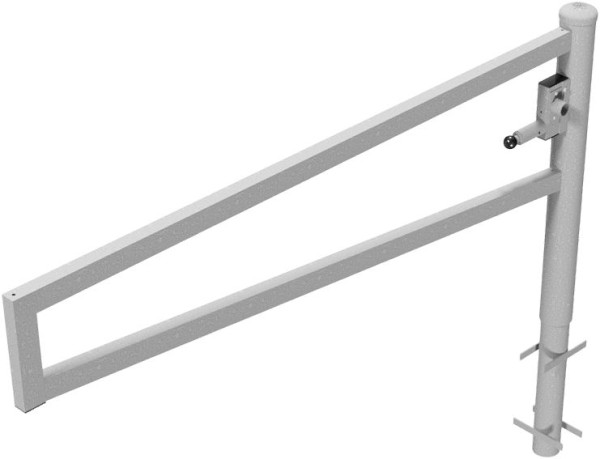 Schake Drehbare Wegesperre, zum Einbetonieren, feuerverzinkt, Gesamtbreite: 2000 mm, mit Dreikantverschluss, 4013_20F