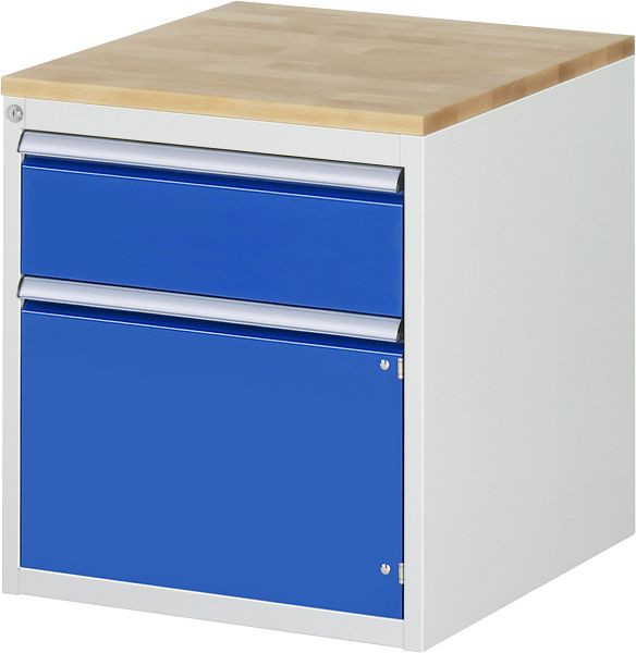 RAU Schubladenschrank Serie 7000, B580xT650xH645mm, Schublade: 1xH180mm, 1 x Flügeltür-Größe-L 1xH360mm, Buche-Massiv-Arbeitsplatte, 03-L3.4AR-B.11