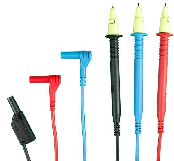 Gossen Metrawatt Kabelset mit 3 Prüfspitzen 600 V CAT IV, KS29, Z229A