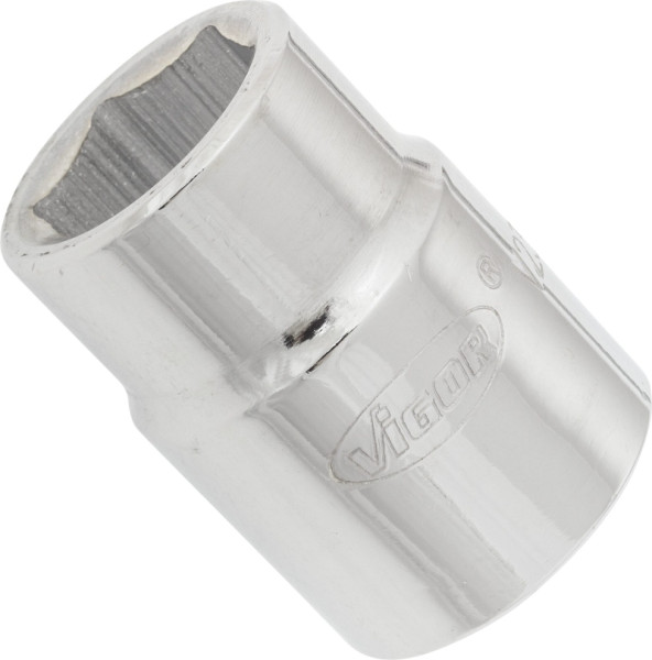 VIGOR Steckschlüsseleinsatz, Vierkant hohl 20 mm (3/4 Zoll), Außen-Sechskant Profil, 22 mm, V2325N