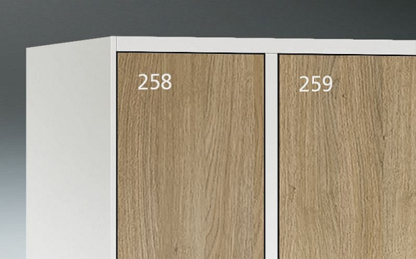 C+P selbstklebende Nummerierung, 3-stellig, Farbe: Weiß, 4400-74952