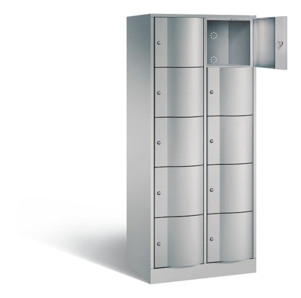 C+P Schließfachschrank Resisto, H1950xB772xT540mm, Farbe: Weißaluminium, 8570-272 S10164