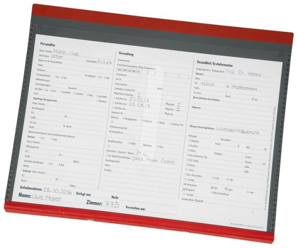 BOI Pflegemappe, ambulant PM4R, grau/rot, 9108-02073