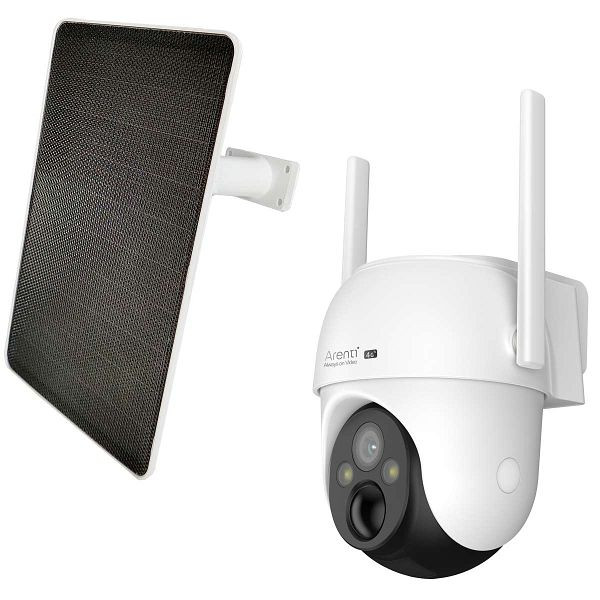 Arenti Go3G KIT3 4G LTE batteriebetriebene kabellose 2K 3 MP Überwachungskamera inklusive Solarpanel, arg3gk