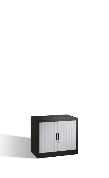 C+P Rollladenschrank Omnispace, H720xB800xT420mm, Farbe: Schwarzgrau / Lichtgrau, Griffmulde, 1 OH, 3251-00 S10197